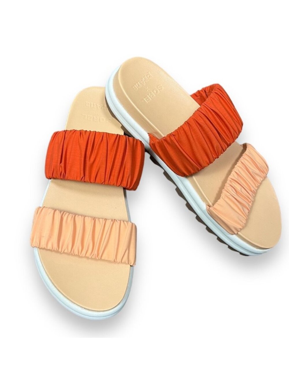 Sorel x Prana Roaming Two Strap Slide Flat Sandals Desert Spark NWT Size 9.5
